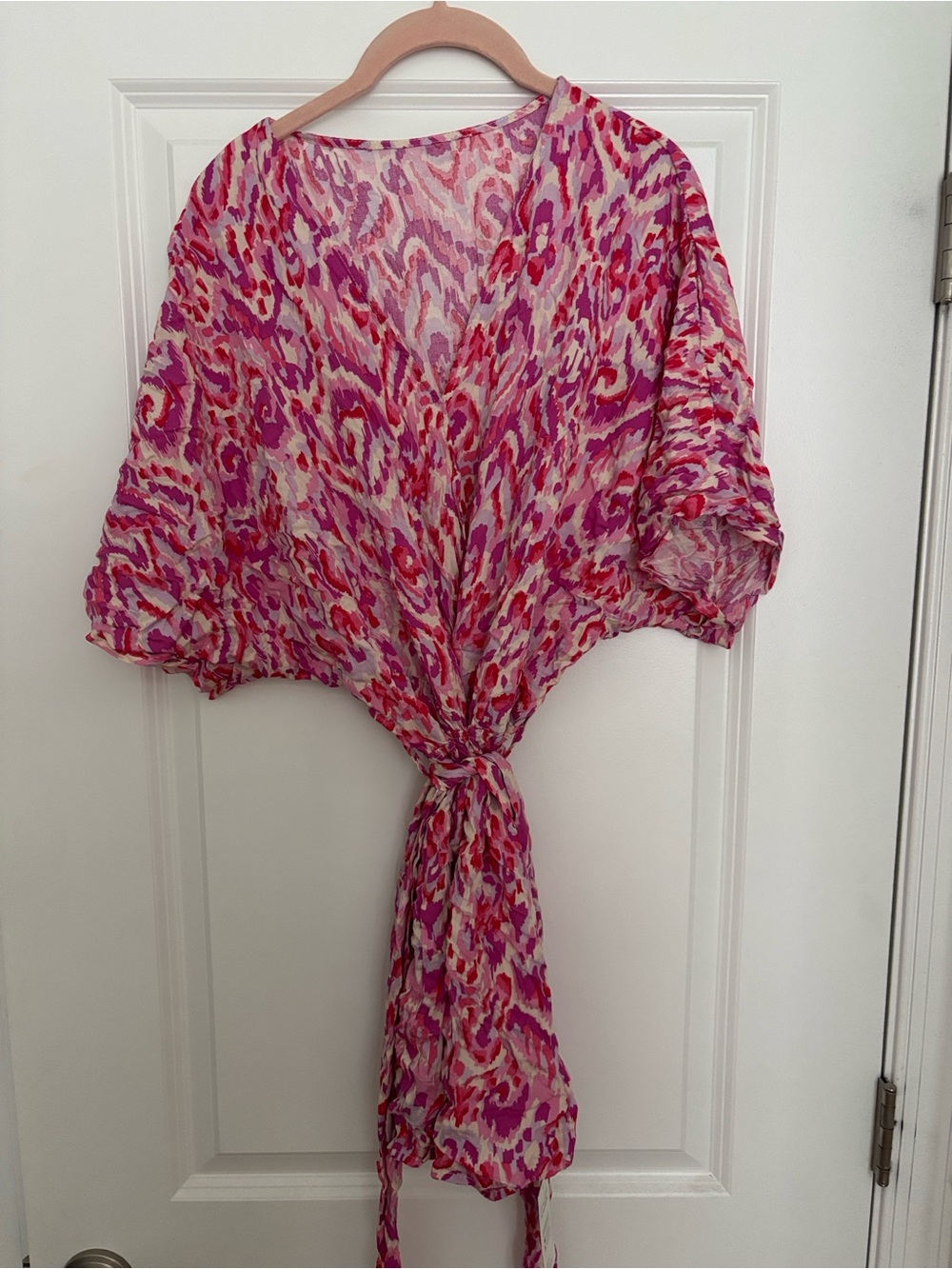 Cupshe Pink and Purple Floral Swim Cover-Up